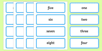 Numbers 0-20 In Words - Reception Word Cards Primary Resources, card, maths, numbers