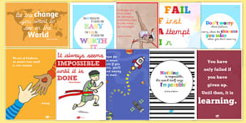 Top 10 Motivational Classroom Posters Display Pack
