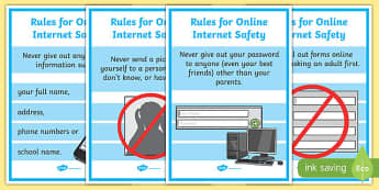 Online Internet Safety Display Posters - Keeping Children Safe Online