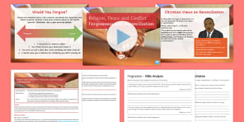 Forgiveness and Reconciliation Lesson Pack - Forgiveness; Reconciliation; Christianity