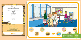 Money Can You Find...? Poster and Prompt Card Pack - money, coin, cash, purse, debit, credit, card, bank, 