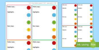 Maths 'Highlights and Next Steps' Stickers - Marking, Feedback, Stickers, Rewards, Learning, Attitude, Time-Saving, Positive, Praise, targets