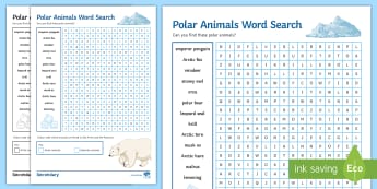 Polar Regions Word Search Activity Sheet - Polar, Word search, Arctic, Antarctic, Antarctica