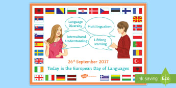 European Day of Languages Promotion A4 Display Poster