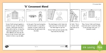 'lt' Consonant Blend Spotter Story - Phonics, Phoneme Spotter, Letters And Sounds, Phase 4, Grapheme, Phoneme, Consonant Cluster, CCVC, C