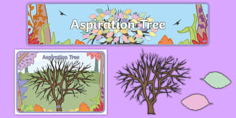 Aspiration Tree Display Pack - hopes, dreams, futures, job, transition, next year,  - hopes, dreams, futures, job, transition, next year, 