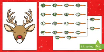 Feed Rudolph Phase 3 Phonics Game - EYFS, Early Years, KS1, Key Stage 1, Phonics, Literacy, English, Letters And Sounds, Phase 3, Letter