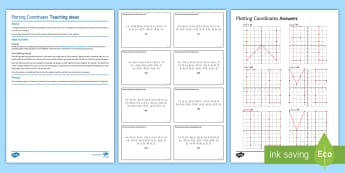 Secondary Event Transition 22/05/17 Plotting Coordinates Activity Pack - group work, graphs, puzzle, x y axis, co-ordinates, Secondary Transition Resources