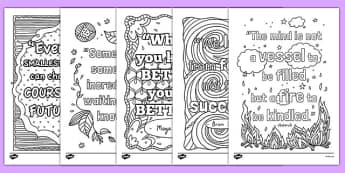 Classroom Inspiration Quotes Mindfulness Colouring Sheets - classroom, inspiration, quotes, mindfulness colouring, sheets