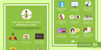 Improving Staff Wellbeing at Your School Top Tips  - Secondary Wellbeing, staff morale, well-being, wellbeing, staff, social
