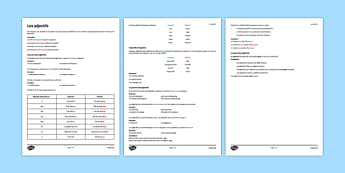 French Les Adjectifs - french, adjectives, language, adjective, words, france