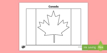 Canada Flag Colouring Page - KS2 - Invictus Games - 23rd Sept 2017