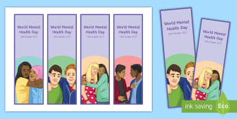 World Mental Health Day 2017 Bookmarks - Mental Health, World mental health day, awareness, counselling, depression