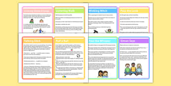 Game Ideas to Support Attention and Listening - listening games, psed early years