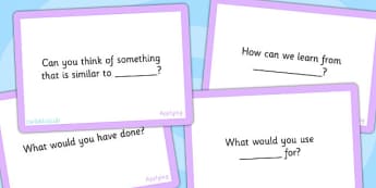 Bloom's Taxonomy Level 3 Applying Challenge Cards