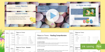 Easter PowerPoint Pack-French - KS4, French, Easter, Reading, Pâques, PowerPoint,  differentiated, spring, celebration, tradition.,
