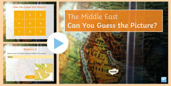 Middle East Guess the Picture PowerPoint - Middle East, Quiz, recall, picture, geographical features