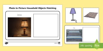 Workstation Pack: Photo to Picture Household Objects Activity Pack