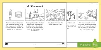 'dr' Consonant Blend Spotter Story - Phonics, Phoneme Spotter, Letters And Sounds, Phase 4, Grapheme, Phoneme, Consonant Cluster, CCVC, C