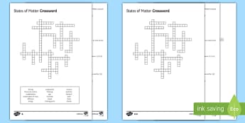 KS3 States of Matter Crossword
