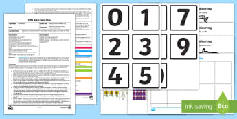 EYFS Making a Pictorial Number Line Adult Input Plan and Resource Pack - Maths, Number, Represent, Fingers, Marks, Pictures, Counting, Amount, ICT, Understanding the World, 