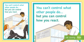 Control Your Own Actions A4 Display Poster - Control, Actions, Behaviour, Poster, Classroom management 