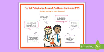I've got PDA A4 Display Poster - Anxiety, Pathological, demand, avoidance 