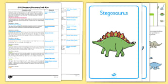 EYFS Dinosaurs Discovery Sack Plan and Resource Pack - dinosaurs, discovery sack, discovery