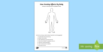 How Anxiety Affects My Body Activity Sheet - worksheets, anxiety