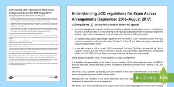 JCQ Regulations 2016-2017 Adult Guidance - Access arrangements, jcq, exam, adult, guidance, sen, senco, teacher, test, school, policy