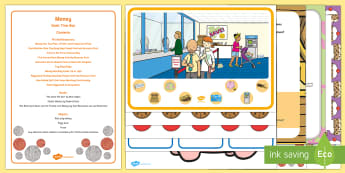 Money Quiet Time Box - cash, pounds, pennies, penny, coin, bank, calm, table top