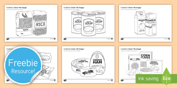 Foodbank Colouring Activity Sheets - Food Bank, foodbank, hunger, charity, volunteer, community, food parcels, crisis.