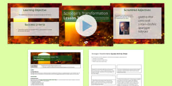 A Christmas Carol Lesson Pack 6: Scrooge's Transformation 2 - Stave Five - christmas carol, scrooge, transform