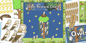 Owls Reward Display Pack - owls, reward, display pack, display, pack