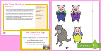 EYFS The Three Little Pigs Small World Play Idea and Printable Resource Pack - The Three Little Pigs, tuff tray, tuff spot, big bad wolf, home, homes, house, houses, bricks, straw