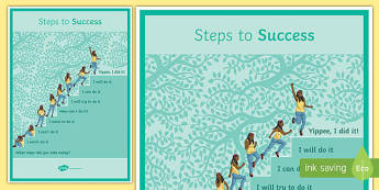 Steps to Success Poster - steps to success, poster, display poster, display, success