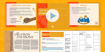 The Monster Nian Creative Writing Lesson Two Pack - Festivals, Chinese New Year, myth, folktale, lion dance, dragons, writing, comprehension, KS3, English