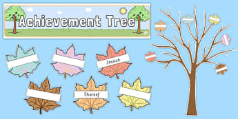 Ready Made Achievement Tree Display Pack Neutral Colours - pack