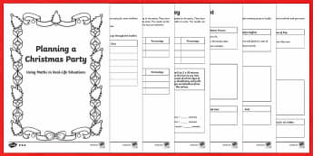 Maths Problem Solving KS2 Planning a Christmas Party Differentiated Maths Activity Booklet - Christmas, Nativity, Jesus, xmas, Xmas, Father Christmas, Santa, Christmas maths, maths problem solv