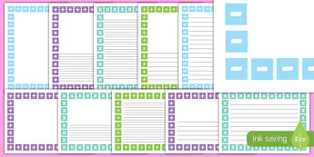 Maths Symbols Page Borders - maths symbols, page borders, border, writing frame