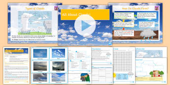 All About Clouds Lesson Pack - Clouds, Weather, Evaporation, Condensation, Cirrus, Cirrocumulus, Cirrostratus, Altocumulus, Altostr