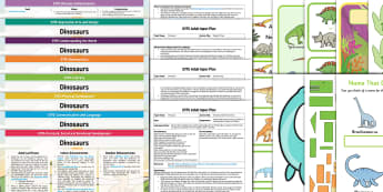 EYFS Dinosaurs Bumper Planning Pack - Dinosaurs, early years, planning, plans, continuous provision, enhancements, adult led