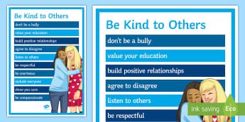 Be Kind to Others A2 Display Poster - Kindness, kind, behaviour, social skills, Classroom Management 