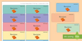 Maths 'Revision' Stickers - Marking, Feedback, Stickers, Rewards, Learning, Attitude, Time-Saving, Positive, Praise, Exam Prepar