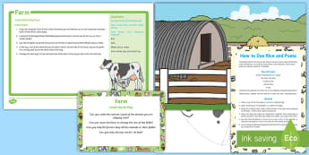 Farm Small World Play Idea and Printable Resource Pack - On the Farm, tuff tray, tuff spot, animals, agriculture, pigs, sheep, ducks, cows, geese, goose 