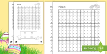 Easter Differentiated Word Search Medium Ability French - French, Easter, word search, vocabulary, vocabulaire, Pâques.
