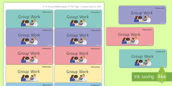 Maths 'Group Work' Stickers - Marking, Feedback, Stickers, Rewards, Learning, Attitude, Time-Saving, Positive, Praise