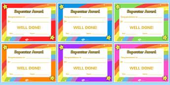 Super Star Award Certificates - super star award certificates, certificates, award, well done, reward, medal, rewards, school, general, certificate, achievement