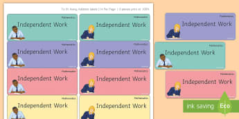 Maths 'Independent Work' Stickers - Marking, Feedback, Stickers, Rewards, Learning, Attitude, Time-Saving, Positive, Praise