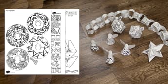 Mindfulness Colouring Christmas Decorations - mindfulness, colouring, colour, christmas, decorations
